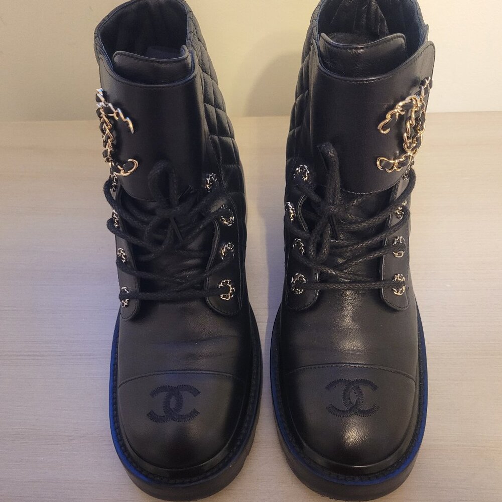 Chanel Lace up boots. Excellent condition.
